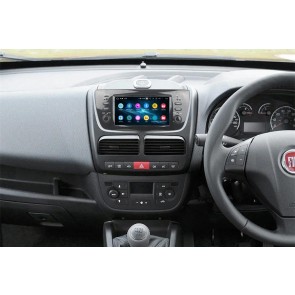 Fiat Doblò Radio de Coche Android 9.0 con 8-Core 4GB+32GB Bluetooth Navegación GPS Control Volante Micrófono DAB CD SD USB 4G WiFi TV AUX OBD2 MirrorLink CarPlay - 6.2