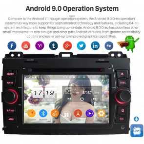 Toyota Land Cruiser Prado 120 Radio de Coche Android 9.0 con 8-Core 4GB+32GB Bluetooth Navegación GPS Control Volante Micrófono DAB CD SD USB 4G WiFi OBD2 CarPlay - 9