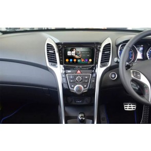 Hyundai i30 Radio de Coche Android 9.0 con 8-Core 4GB+32GB Bluetooth Navegación GPS Control Volante Micrófono DAB CD SD USB 4G WiFi TV AUX OBD2 MirrorLink CarPlay - 7