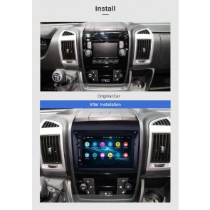 Fiat Ducato Radio de Coche Android 9.0 con 8-Core 4GB+32GB Bluetooth Navegación GPS Control Volante Micrófono DAB CD SD USB 4G WiFi TV AUX OBD2 MirrorLink CarPlay - 7