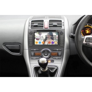 Toyota Auris Radio de Coche Android 9.0 con 8-Core 4GB+32GB Bluetooth Navegación GPS Control Volante Micrófono DAB CD SD USB 4G WiFi TV AUX OBD2 MirrorLink CarPlay - 7