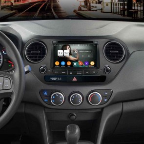Hyundai i10 Radio de Coche Android 9.0 con 8-Core 4GB+32GB Bluetooth Navegación GPS Control Volante Micrófono DAB CD SD USB 4G WiFi TV AUX OBD2 MirrorLink CarPlay - 7