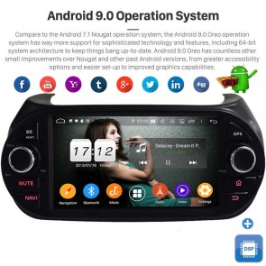 7" Android 9.0 Autoradio Reproductor de DVD Multimedia para Fiat Qubo (2008-2017)-1