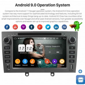 7" Android 9.0 Autoradio Reproductor de DVD Multimedia para Peugeot RCZ (2009-2015)-1