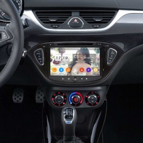 Opel Corsa E Radio de Coche Android 9.0 con 8-Core 4GB+32GB Bluetooth Navegación GPS Control Volante Micrófono DAB CD SD USB 4G WiFi TV AUX OBD2 MirrorLink CarPlay - 8