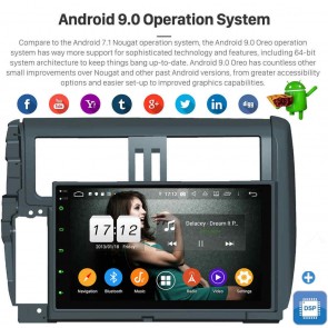 9" Android 9.0 Autoradio Reproductor de DVD Multimedia para Toyota Land Cruiser Prado 150 (2009-2013)-1