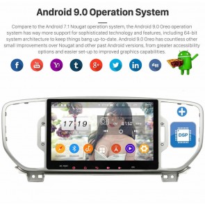 9" Android 9.0 Autoradio Reproductor de DVD Multimedia para Kia Sportage (De 2016)-1