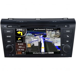 Mazda 3 Autoradio Android 4.4 S160 con Pantalla táctil hd, Bluetooth, Navegador GPS, RDS, Wifi, Miracast, Airplay - Radio DVD Navegador GPS Android 4.4.4 S160 Especifico para Mazda 3 (2003-2009)