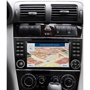 Mercedes W203 Autoradio S160 Android 4.4 con Pantalla Táctil Bluetooth Manos Libres Navegador GPS DAB+ Micrófono CD SD USB MP3 3G Wifi Internet TV MirrorLink - Radio DVD Navegador GPS Android 4.4.4 S160 Especifico para Mercedes Clase C W203 (2004-2007)