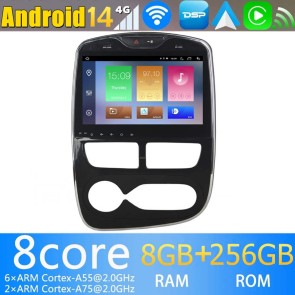 10" Android 14.0 Autoradio Navegación GPS Reproductor de DVD Multimedia para Renault Clio 4 (2012-2016)-1