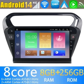 10" Android 14.0 Autoradio Navegación GPS Reproductor de DVD Multimedia para Citroën C-Elysée (2013-2020)-1