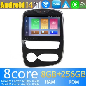 10" Android 14.0 Autoradio Navegación GPS Reproductor de DVD Multimedia para Renault Clio 4 (2017-2019)-1