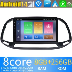 9" Android 14.0 Autoradio Navegación GPS Reproductor de DVD Multimedia para Fiat Doblo (2015-2019)-1