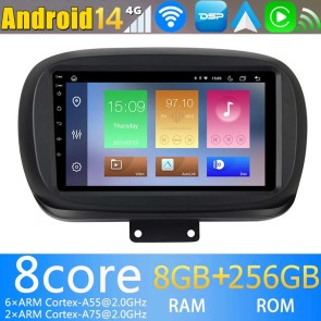 9" Android 14.0 Autoradio Navegación GPS Reproductor de DVD Multimedia para Fiat 500X (2014-2020)-1