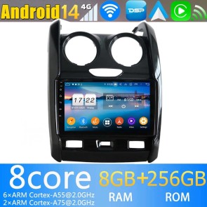 9" Android 14.0 Autoradio Navegación GPS Reproductor de DVD Multimedia para Dacia Duster (2014-2020)-1