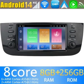 6,2" Android 14.0 Autoradio Navegación GPS Reproductor de DVD Multimedia para Fiat Punto Evo (2009-2014)-1