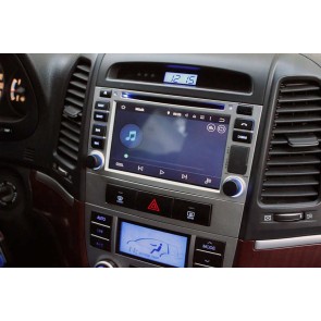 Hyundai Santa Fe Radio Estéreo de Coche Android 14 con Navegador GPS [8G+256G] Bluetooth USB DAB DSP 4G WiFi Cámaras 360° CarPlay - Android 14.0 Autoradio Navegación GPS Reproductor de DVD Multimedia para Hyundai Santa Fe 2 (2006-2012)