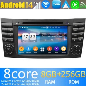 8" Android 14.0 Autoradio Navegación GPS Reproductor de DVD Multimedia para Mercedes CLS W219 (2003-2010)-1