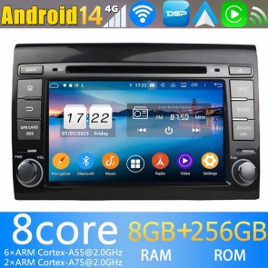 7" Android 14.0 Autoradio Navegación GPS Reproductor de DVD Multimedia para Fiat Bravo (2007-2014)-1