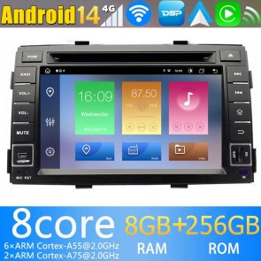 7" Android 14.0 Autoradio Navegación GPS Reproductor de DVD Multimedia para Kia Sorento (2009-2012)-1