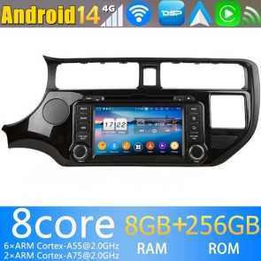 7" Android 14.0 Autoradio Navegación GPS Reproductor de DVD Multimedia para Kia Rio (2011-2014)-1