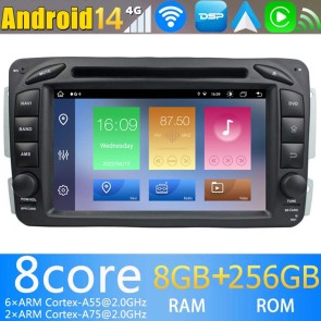 7" Android 14.0 Autoradio Navegación GPS Reproductor de DVD Multimedia para Mercedes W463 (1998-2005)-1