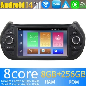 7" Android 14.0 Autoradio Navegación GPS Reproductor de DVD Multimedia para Fiat Fiorino (2007-2016)-1