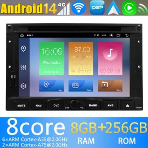 7" Android 14.0 Autoradio Navegación GPS Reproductor de DVD Multimedia para Peugeot 5008 (2009-2016)-1