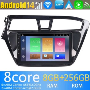 9" Android 14.0 Autoradio Navegación GPS Reproductor de DVD Multimedia para Hyundai i20 (2014-2018)-1