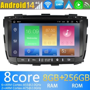 8" Android 14.0 Autoradio Navegación GPS Reproductor de DVD Multimedia para Kia Sorento (2013-2015)-1