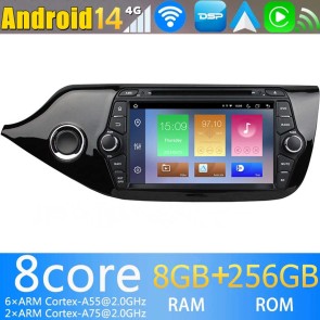 8" Android 14.0 Autoradio Navegación GPS Reproductor de DVD Multimedia para Kia Ceed (2012-2018)-1