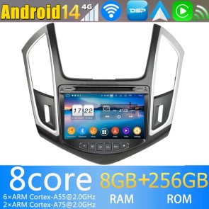 8" Android 14.0 Autoradio Navegación GPS Reproductor de DVD Multimedia para Chevrolet Cruze (2012-2015)-1