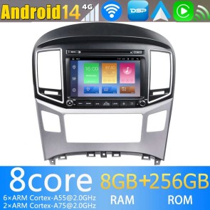 8" Android 14.0 Autoradio Navegación GPS Reproductor de DVD Multimedia para Hyundai H1 (2016-2019)-1