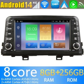 8" Android 14.0 Autoradio Navegación GPS Reproductor de DVD Multimedia para Kia Picanto (2017-2022)-1
