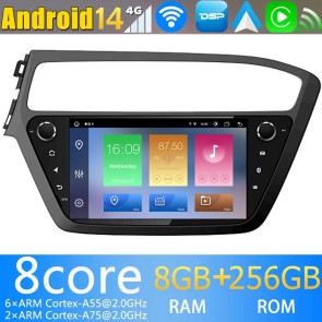 9" Android 14.0 Autoradio Navegación GPS Reproductor de DVD Multimedia para Hyundai i20 (2018-2020)-1