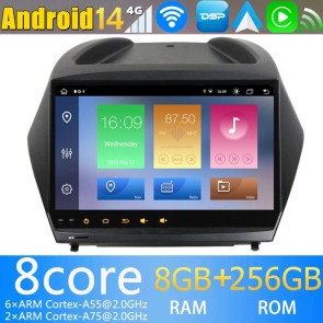 9" Android 14.0 Autoradio Navegación GPS Reproductor de DVD Multimedia para Hyundai Tucson (2009-2015)-1