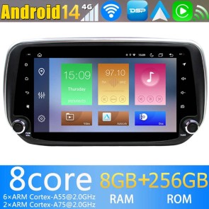 9" Android 14.0 Autoradio Navegación GPS Reproductor de DVD Multimedia para Hyundai Santa Fe (2018-2022)-1