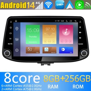 9" Android 14.0 Autoradio Navegación GPS Reproductor de DVD Multimedia para Hyundai i30 (2017-2021)-1