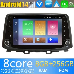 9" Android 14.0 Autoradio Navegación GPS Reproductor de DVD Multimedia para Hyundai Kona (2017-2022)-1
