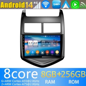 9" Android 14.0 Autoradio Navegación GPS Reproductor de DVD Multimedia para Chevrolet Aveo (2012-2015)-1