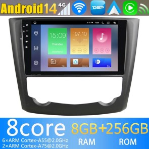 9" Android 14.0 Autoradio Navegación GPS Reproductor de DVD Multimedia para Renault Kadjar (2015-2019)-1
