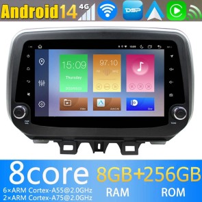 9" Android 14.0 Autoradio Navegación GPS Reproductor de DVD Multimedia para Hyundai Tucson (2018-2020)-1