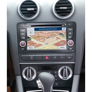 Audi A3 Autoradio S160 Android 4.4 con Pantalla Táctil Bluetooth Manos Libres Navegador GPS DAB+ Micrófono CD SD USB MP3 3G Wifi Internet TV MirrorLink -  Radio DVD Navegador GPS Android 4.4.4 S160 Especifico para Audi A3 (2003-2013)