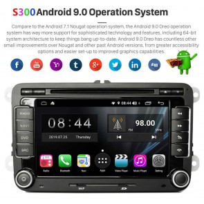S300 Android 9.0 Autoradio Reproductor De DVD GPS Navigation para VW Tiguan (2007-2014)-1