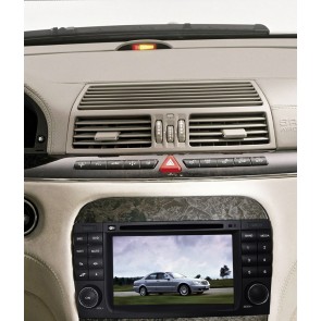 Mercedes CL W215 Autoradio S160 Android 4.4 con Pantalla Táctil Bluetooth Manos Libres Navegador GPS DAB+ Micrófono CD SD USB MP3 3G Wifi Internet TV MirrorLink - Radio DVD Navegador GPS Android 4.4.4 S160 Especifico para Mercedes CL W215 (1998-2005)
