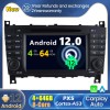 Mercedes W203 Autoradio Android 12.0 con Pantalla Táctil Bluetooth Manos Libres DAB+ Navegador GPS 4G Wifi OBD2 CarPlay - Android 12 Autoradio Reproductor De DVD GPS Navigation para Mercedes Clase C W203 (2004-2008)