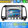 Hyundai Santa Fe Radio de Coche Android 13.0 con 8GB+128GB Bluetooth Navegación GPS Control Volante DAB USB 4G WiFi OBD2 CarPlay - 7" Android 13.0 Autoradio Reproductor de DVD Multimedia para Hyundai Santa Fe (2006-2012)