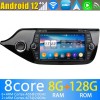 Kia Ceed Radio de Coche Android 13.0 con 8GB+128GB Bluetooth Navegación GPS Control Volante DAB USB 4G WiFi OBD2 CarPlay - 8" Android 13.0 Autoradio Reproductor de DVD Multimedia para Kia Ceed (2012-2018)
