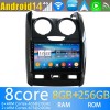 Dacia Duster Radio Estéreo de Coche Android 14 con Navegador GPS [8G+256G] Bluetooth USB DAB DSP 4G WiFi Cámaras 360° CarPlay - 9" Android 14.0 Autoradio Navegación GPS Reproductor de DVD Multimedia para Dacia Duster (2014-2020)