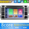 Hyundai Santa Fe Radio Estéreo de Coche Android 14 con Navegador GPS [8G+256G] Bluetooth USB DAB DSP 4G WiFi Cámaras 360° CarPlay - Android 14.0 Autoradio Navegación GPS Reproductor de DVD Multimedia para Hyundai Santa Fe 2 (2006-2012)